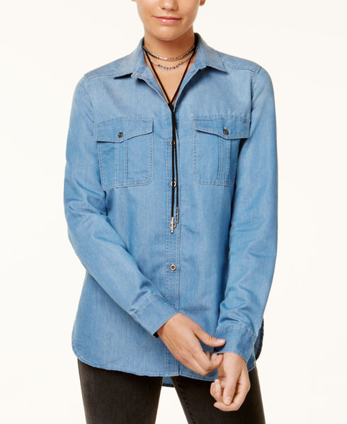 Juniors' Project 28 Cotton Denim Shirt